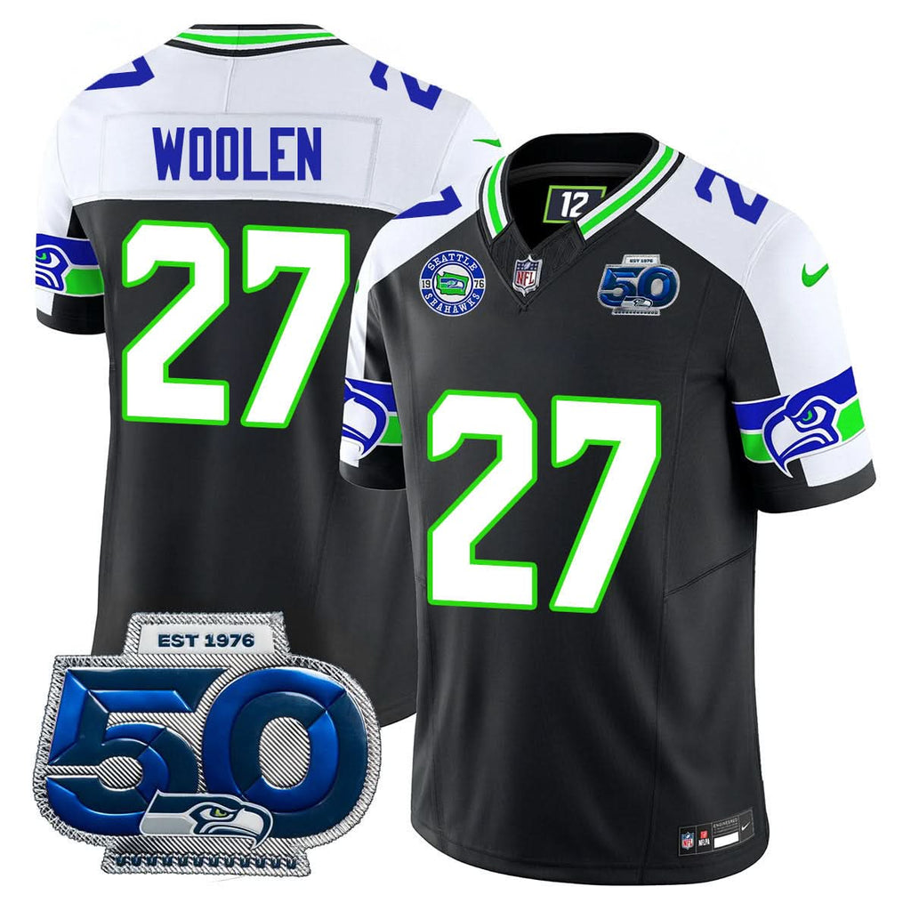 Seattle Seahawks 50th Season Vapor Limited Jersey - All Stitcheds