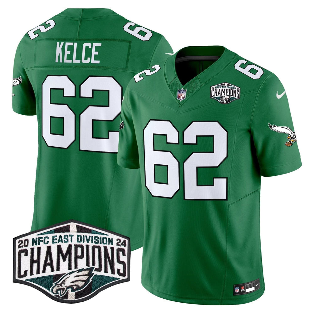 Philadelphia Eagles Kelly Green 2024 NFC East Division Champions Vapor Limited Jersey V2 - All Stitched
