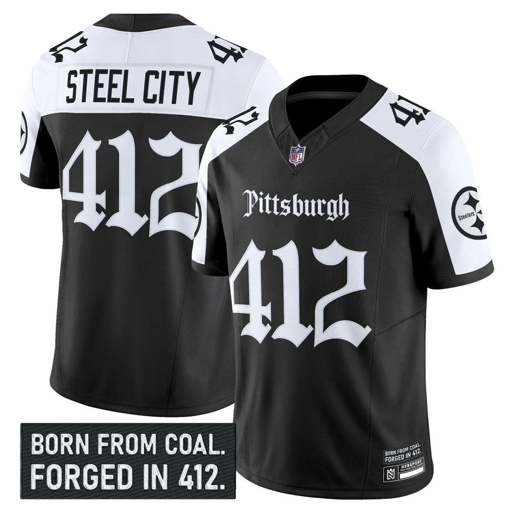 Pittsburgh Steelers 'Gothic Steel City Edition' Vapor Limited Jersey - All Stitched