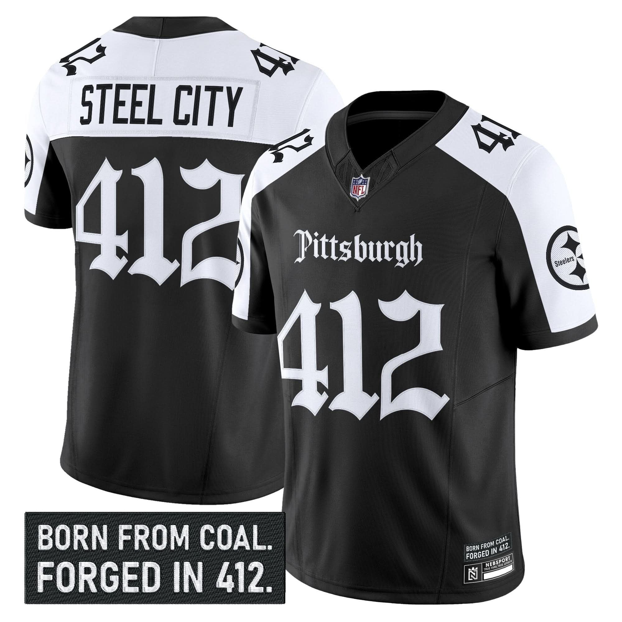 Pittsburgh Steelers 'Gothic Steel City Edition' Vapor Limited Jersey - All Stitched