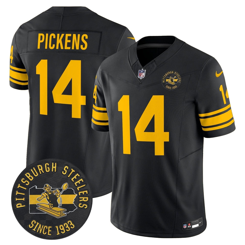 Pittsburgh Steelers Throwback 1962 Vapor Limited Jersey - Est. 1933 Patch - All Stitched