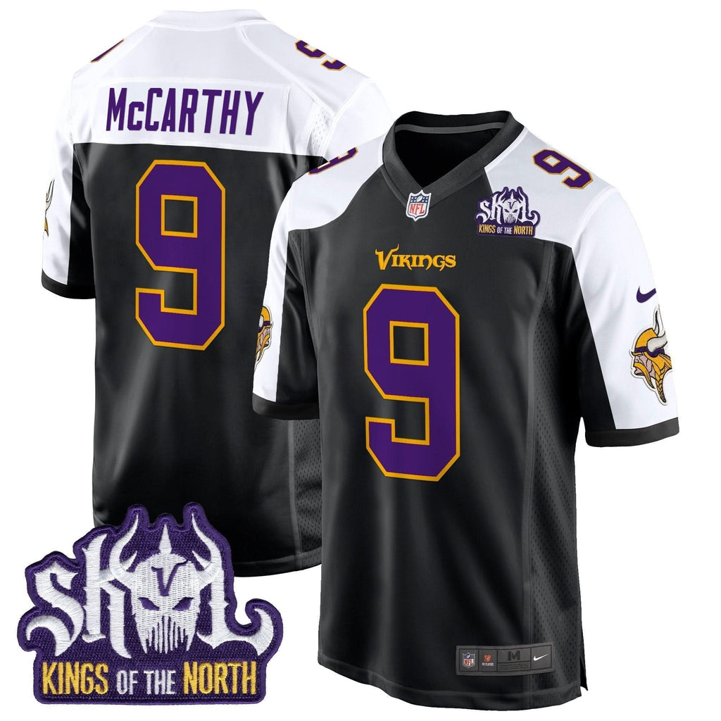 Minnesota Vikings King Of The North Patch Throwback Game Jersey - All Stitched