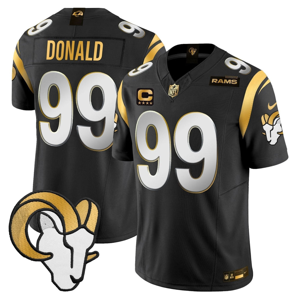 Los Angeles Rams 2024 Gold Vapor Limited Jersey - All Stitched