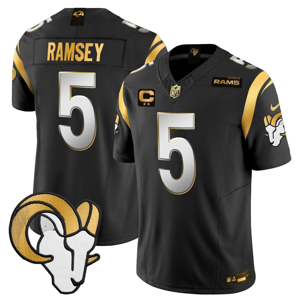 Los Angeles Rams 2024 Gold Vapor Limited Jersey - All Stitched