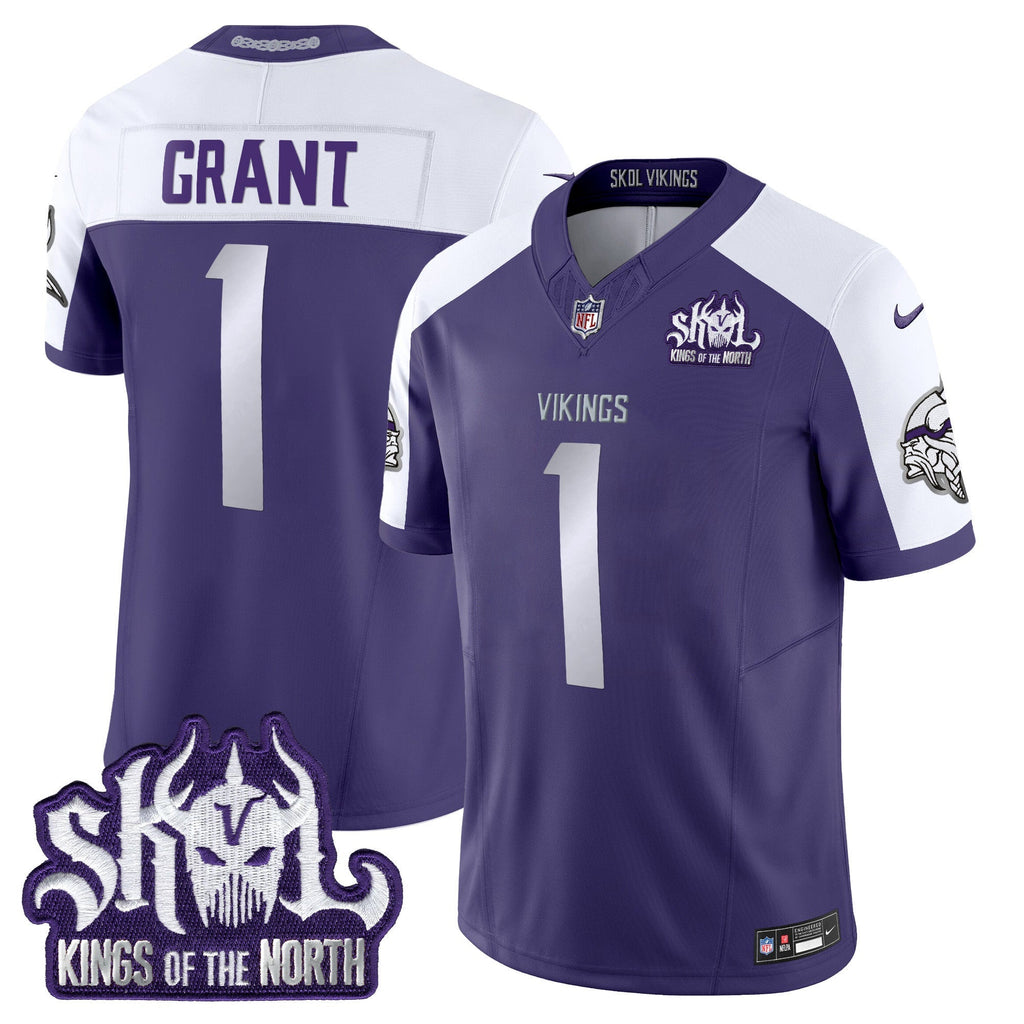 Minnesota Vikings 2025 Winter Warrior Skol Patch Vapor Limited Jersey - All Stitched