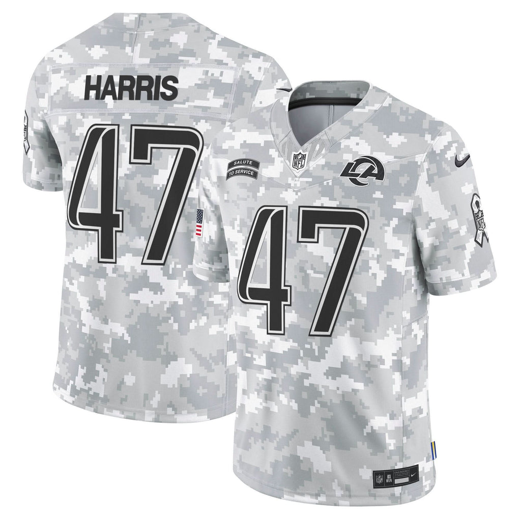 Rams 2024 Salute to Service Vapor Limited Jersey - Arctic Camo - All Stitched