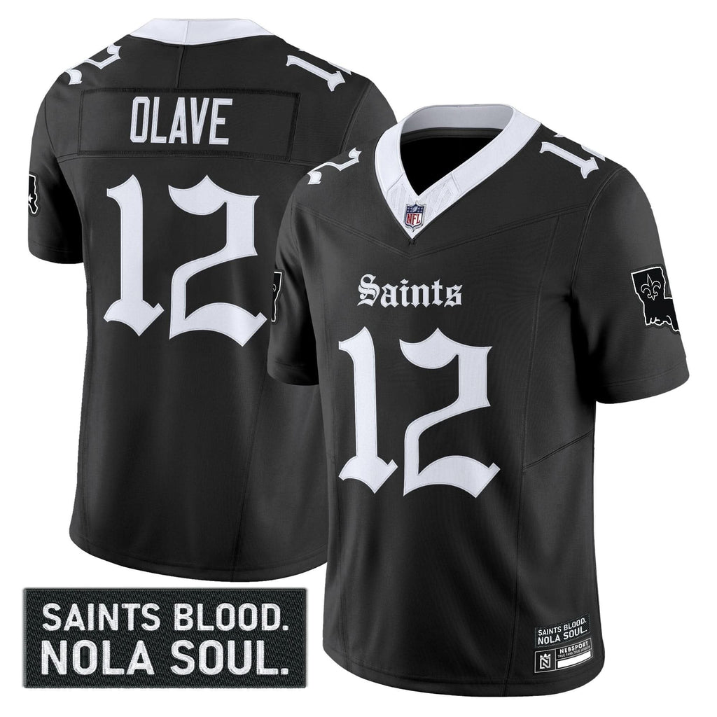 New Orleans Saints 'Gothic Vieux CarrÃÂ© Edition' Vapor Jersey - All Stitched