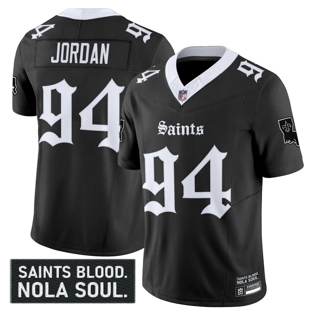 New Orleans Saints 'Gothic Vieux CarrÃÂ© Edition' Vapor Jersey - All Stitched