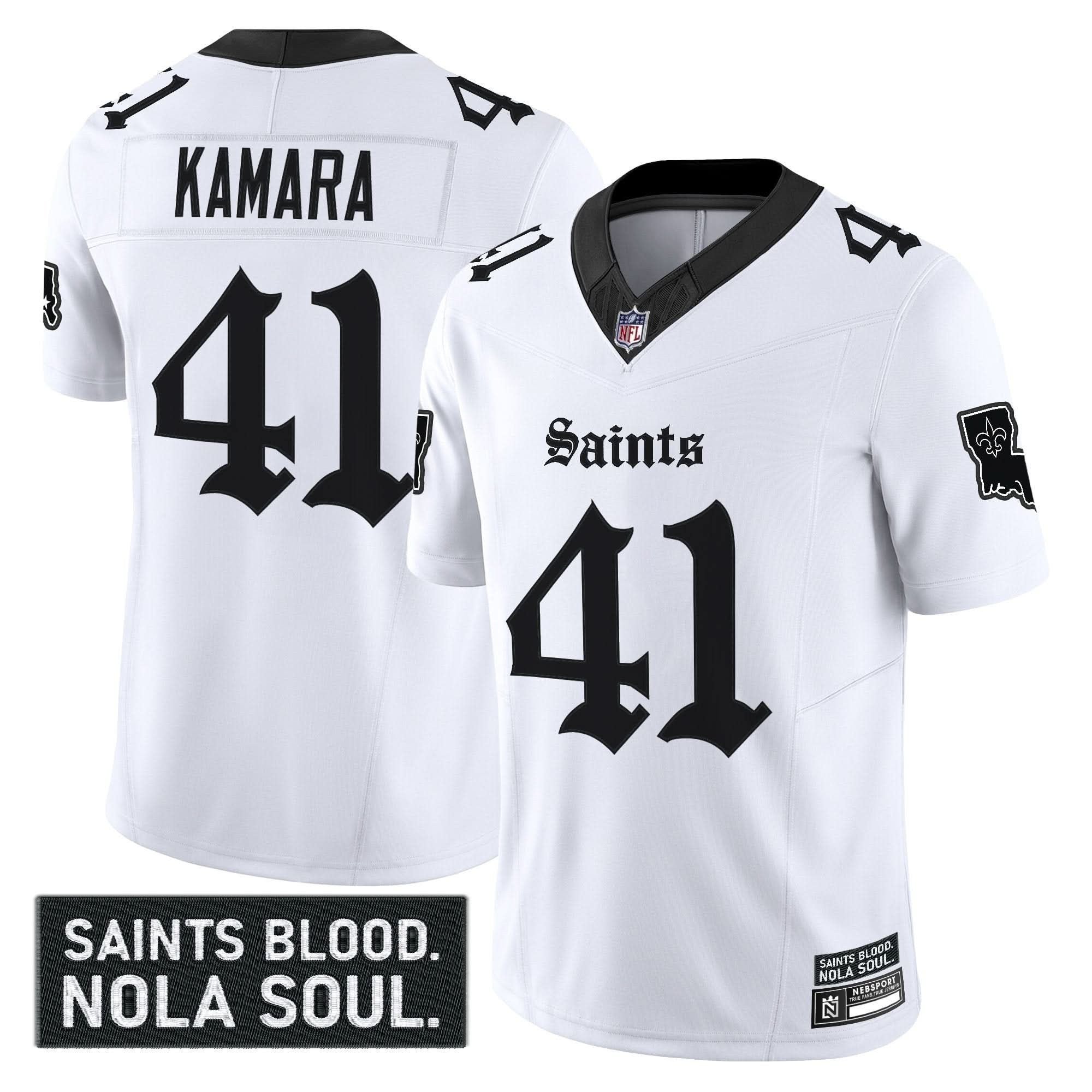 New Orleans Saints 'Gothic Vieux CarrÃÂ© Edition' Vapor Jersey - All Stitched