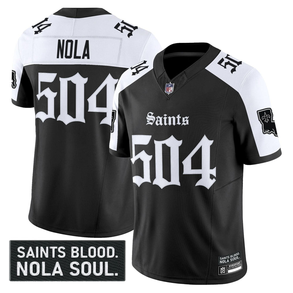 New Orleans Saints 'Gothic Vieux CarrÃÂ© Edition' Vapor Jersey - All Stitched