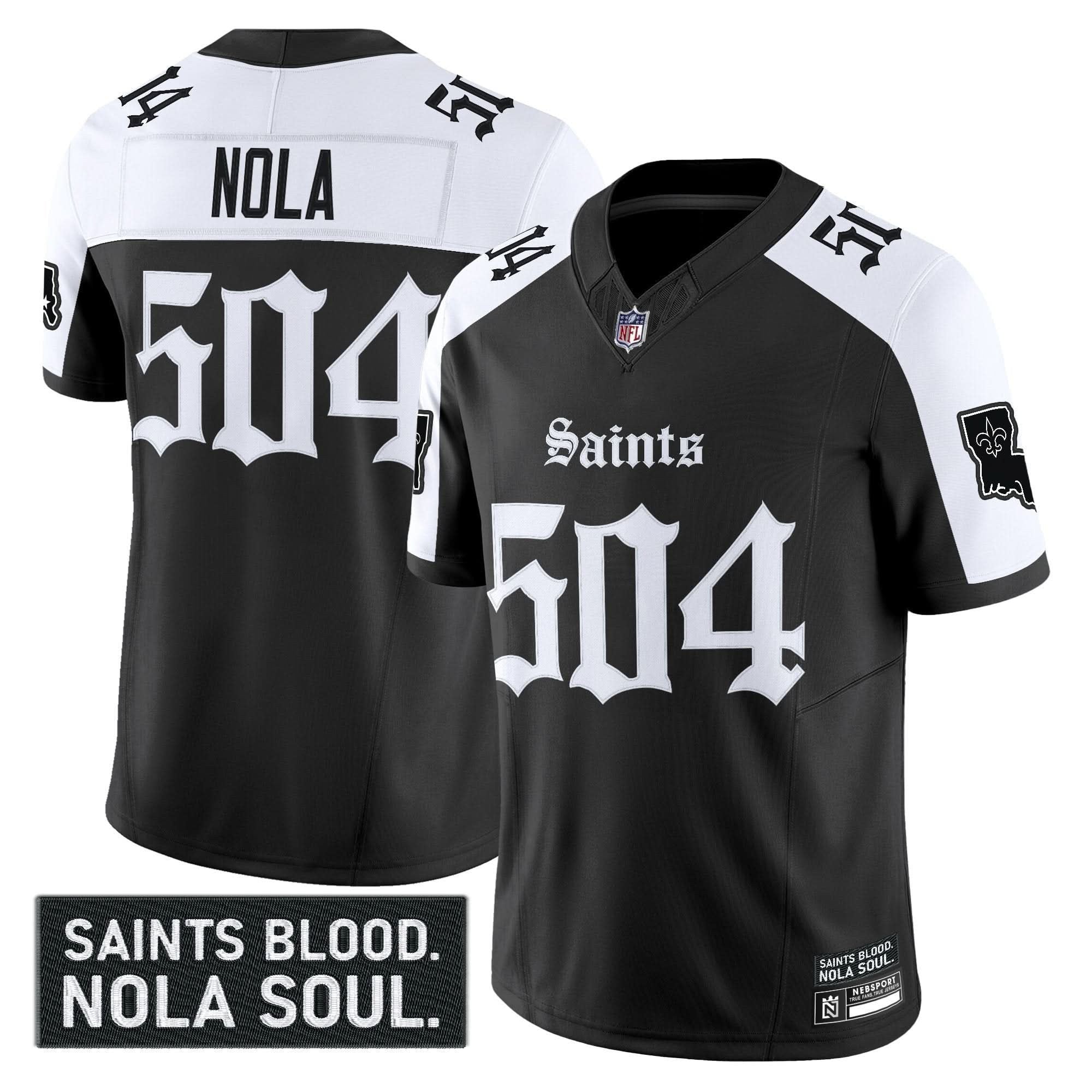 New Orleans Saints 'Gothic Vieux CarrÃÂ© Edition' Vapor Jersey - All Stitched