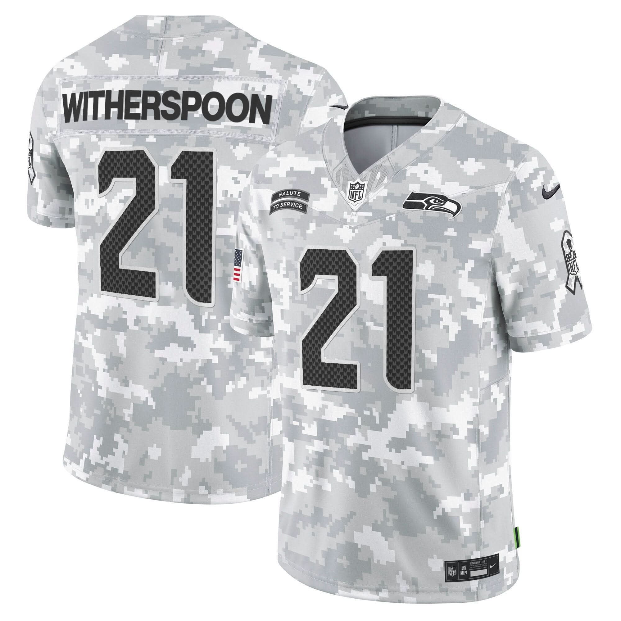 Seahawks 2024 Salute to Service Vapor Limited Jersey - Arctic Camo - All Stitched