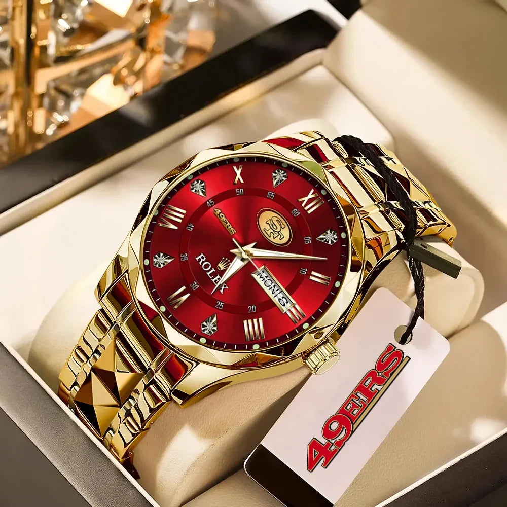 San Francisco 49ers x Rolex Alloy Luxury Quartz Watch