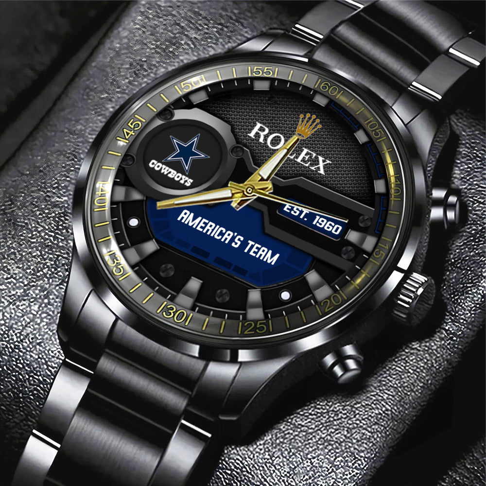 Dallas Cowboys x Rolex Black Stainless Steel Watch