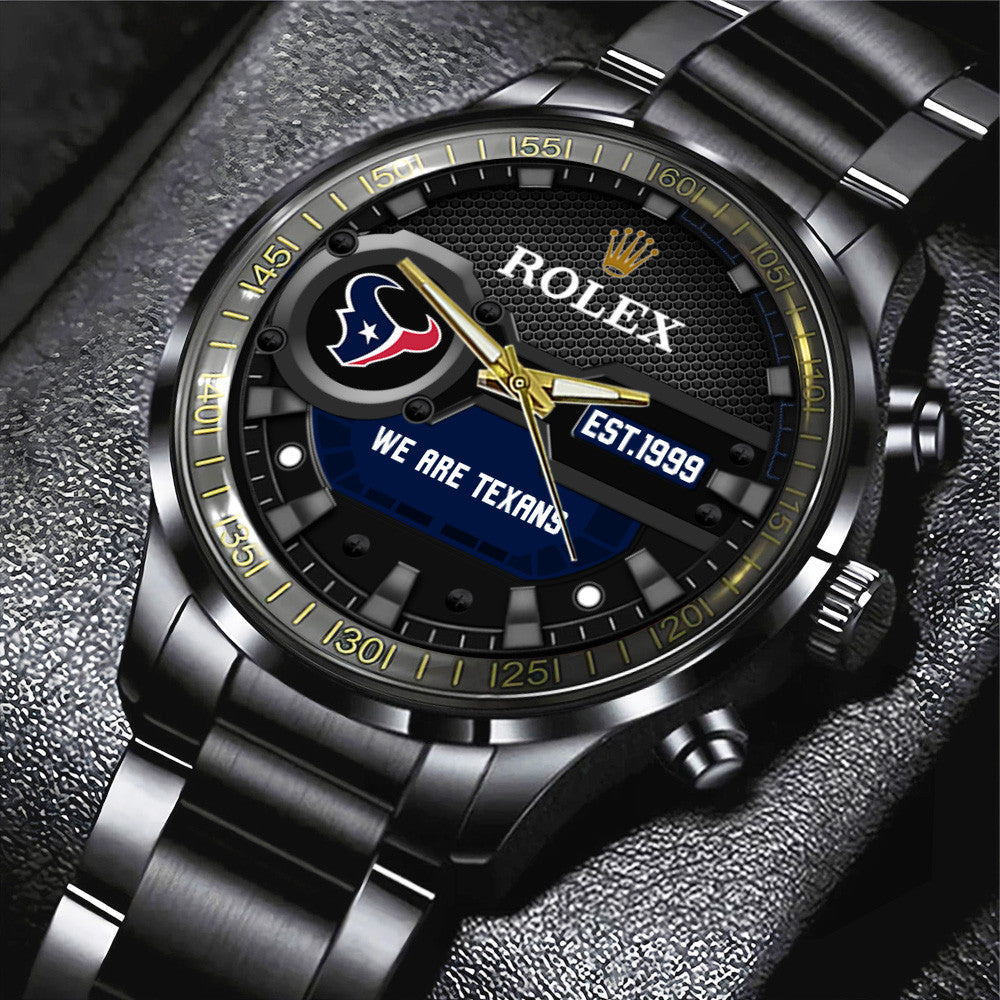 Houston Texans x Rolex Black Stainless Steel Watch