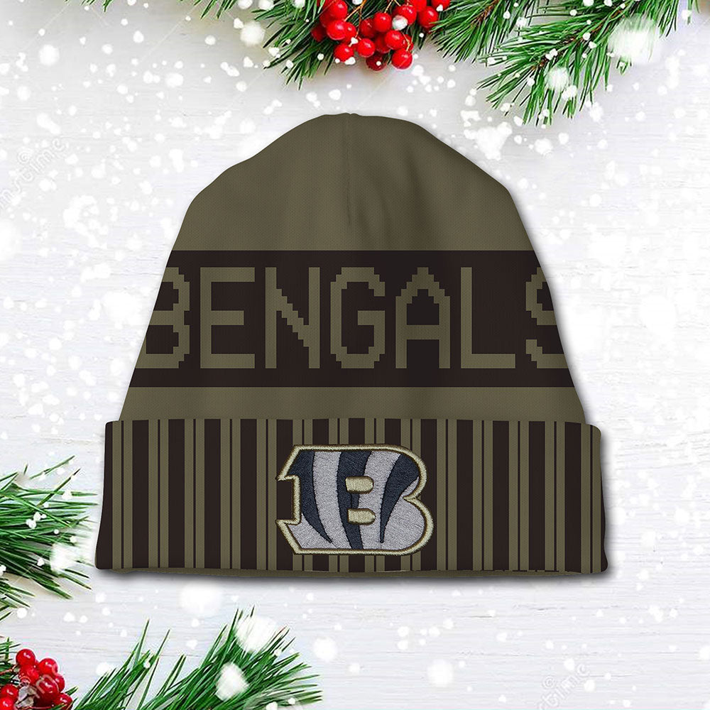 Cincinnati Bengals 2025 Salute to Service Beanie Hat