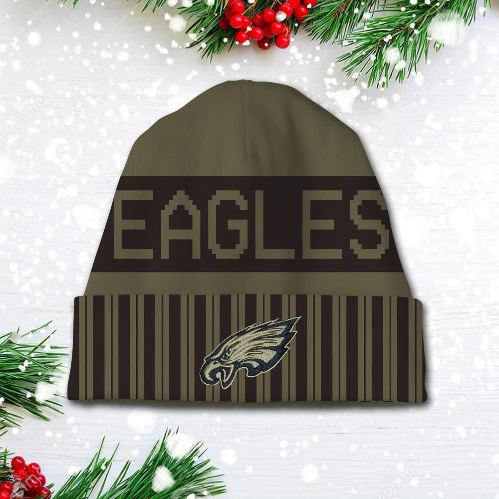 Philadelphia Eagles 2025 Salute to Service Beanie Hat