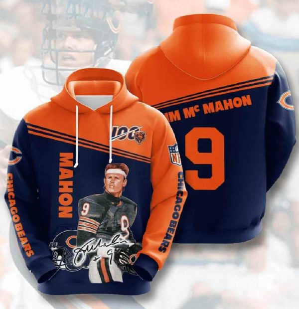 Mahom Chicago Bears Nfl Custom All Over Print 3d Pullover Hoodie