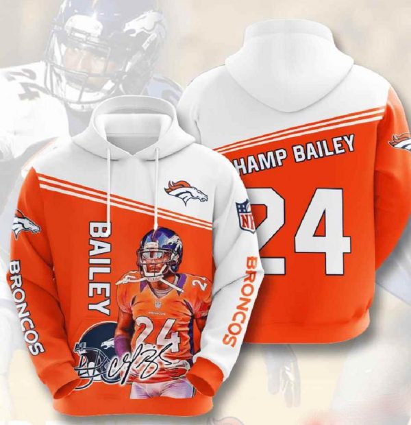 Nfl Denver Broncos 3d Hoodie Team