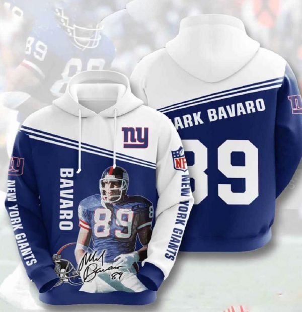 Nfl New York Giants 3d Hoodies Bavaro