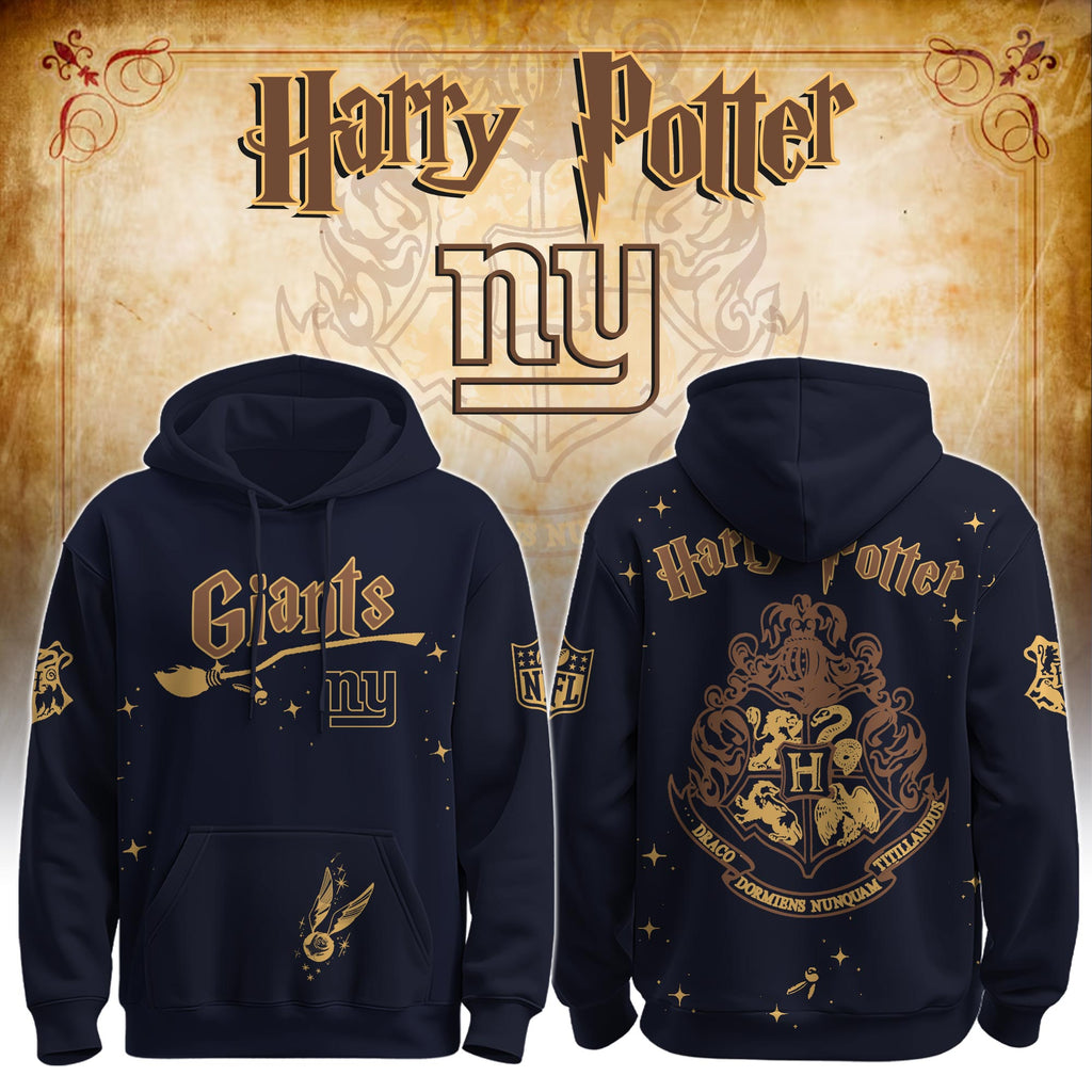 Unisex NYG Giants x Hogwarts Enchanted Crossover Hoodie