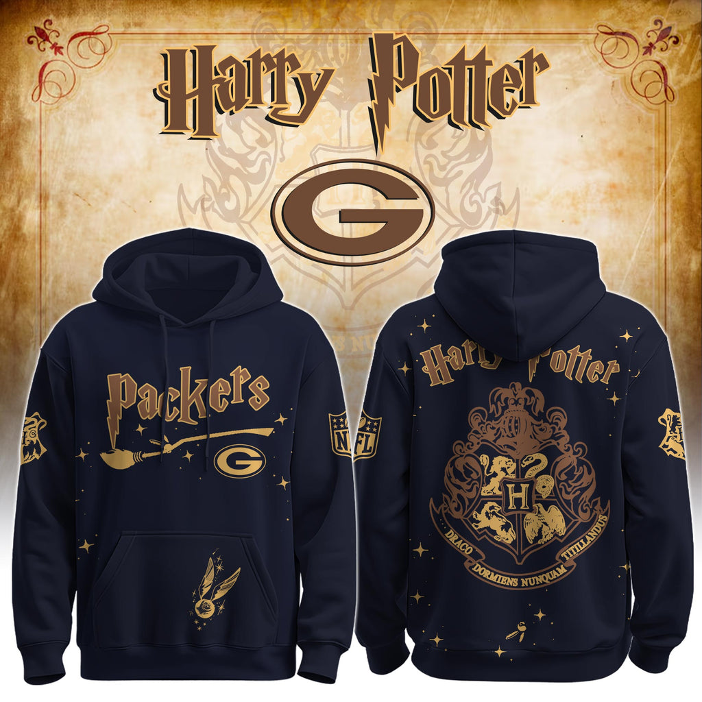 Unisex GB Packers x Hogwarts Enchanted Crossover Hoodie