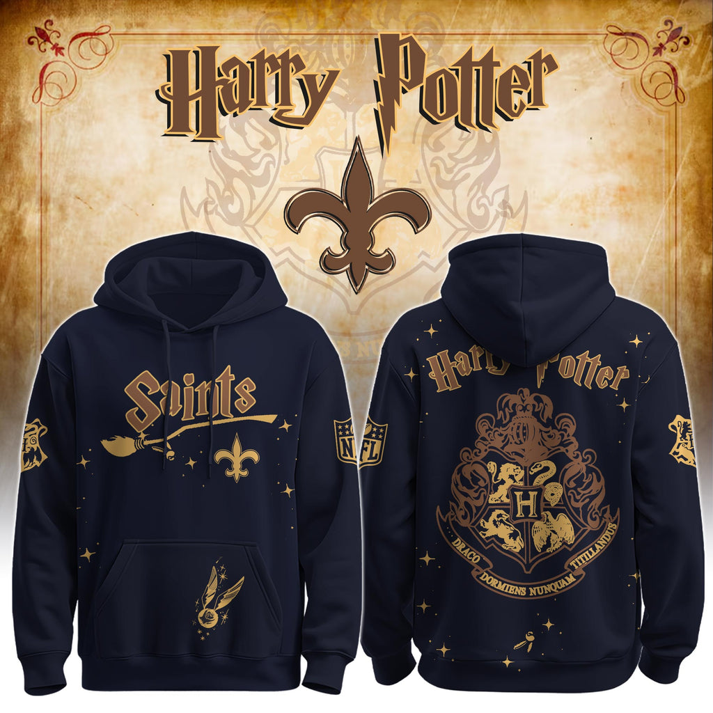 Unisex NO Saints x Hogwarts Enchanted Crossover Hoodie