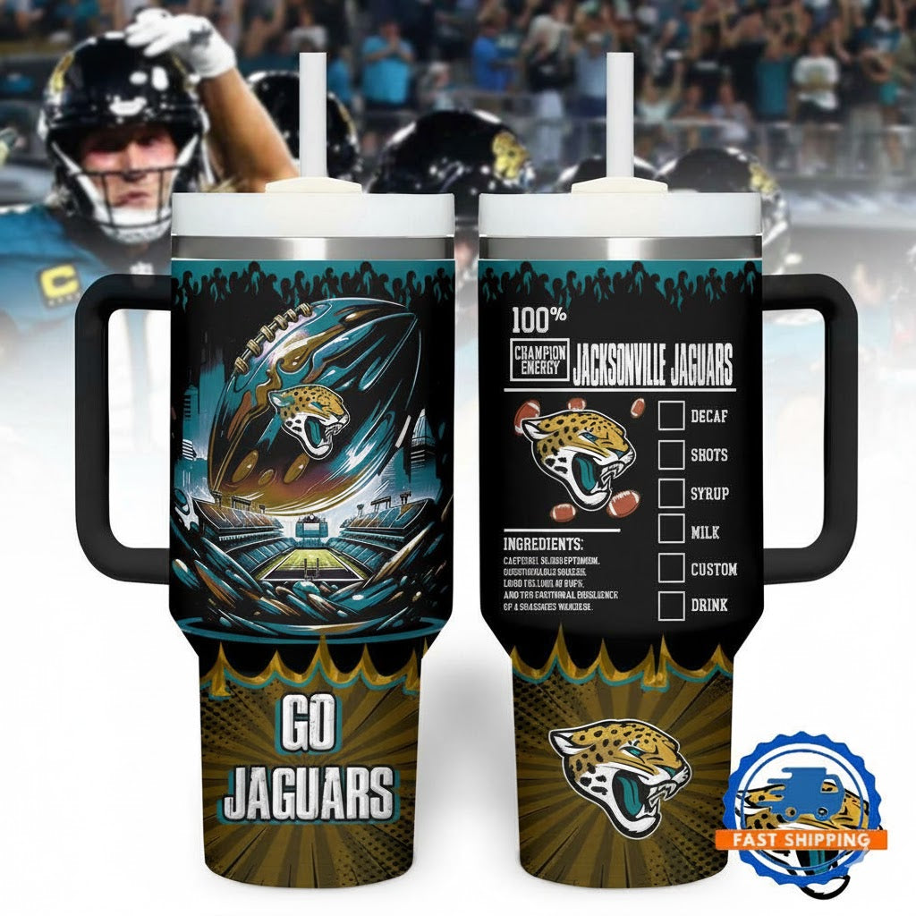 JAX Jaguars Champion Energy Tumbler Handle Cup 40oz