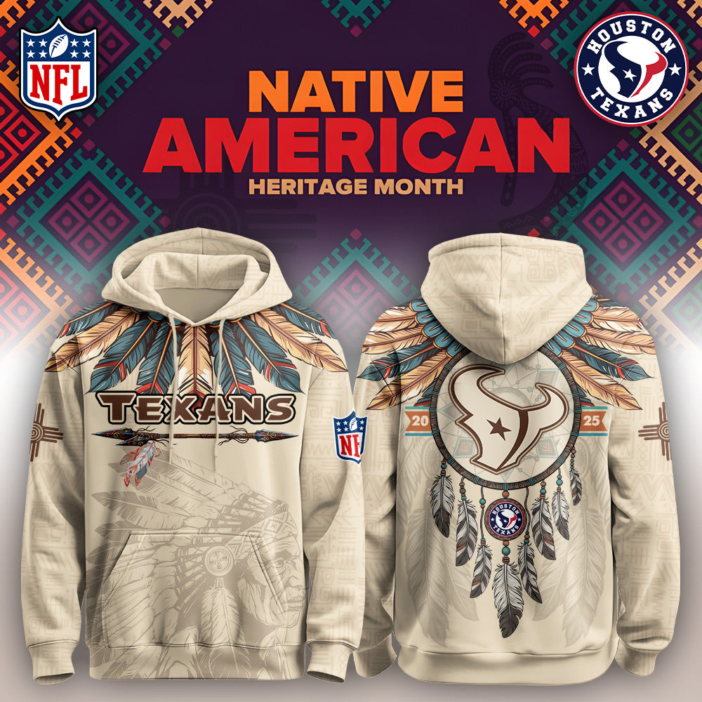 HOU Texans -Native American Heritage Month Limited Editions Hoodie