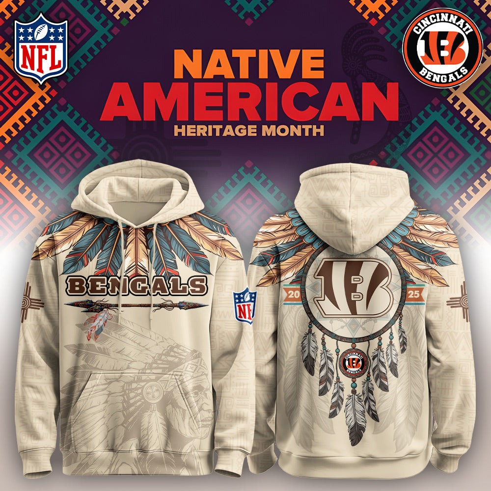 CIN Bengals-Native American Heritage Month Limited Editions Hoodie