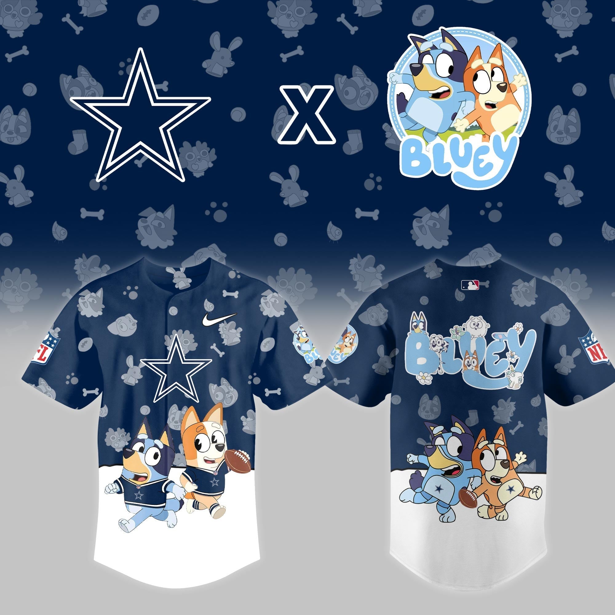 D.Cowboys x Bluey Night Limited Jersey