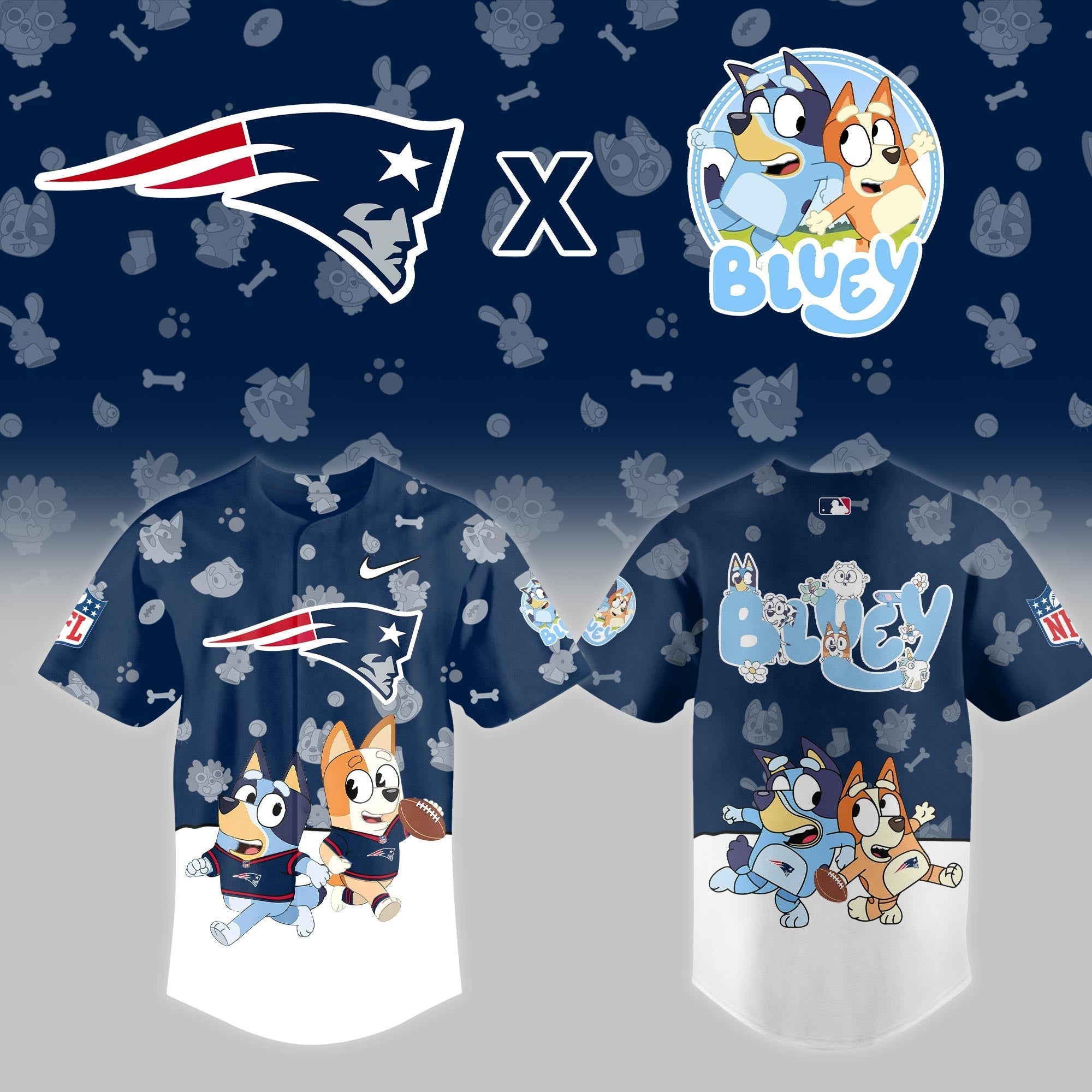 NE.Patriots x Bluey Night Limited Jersey