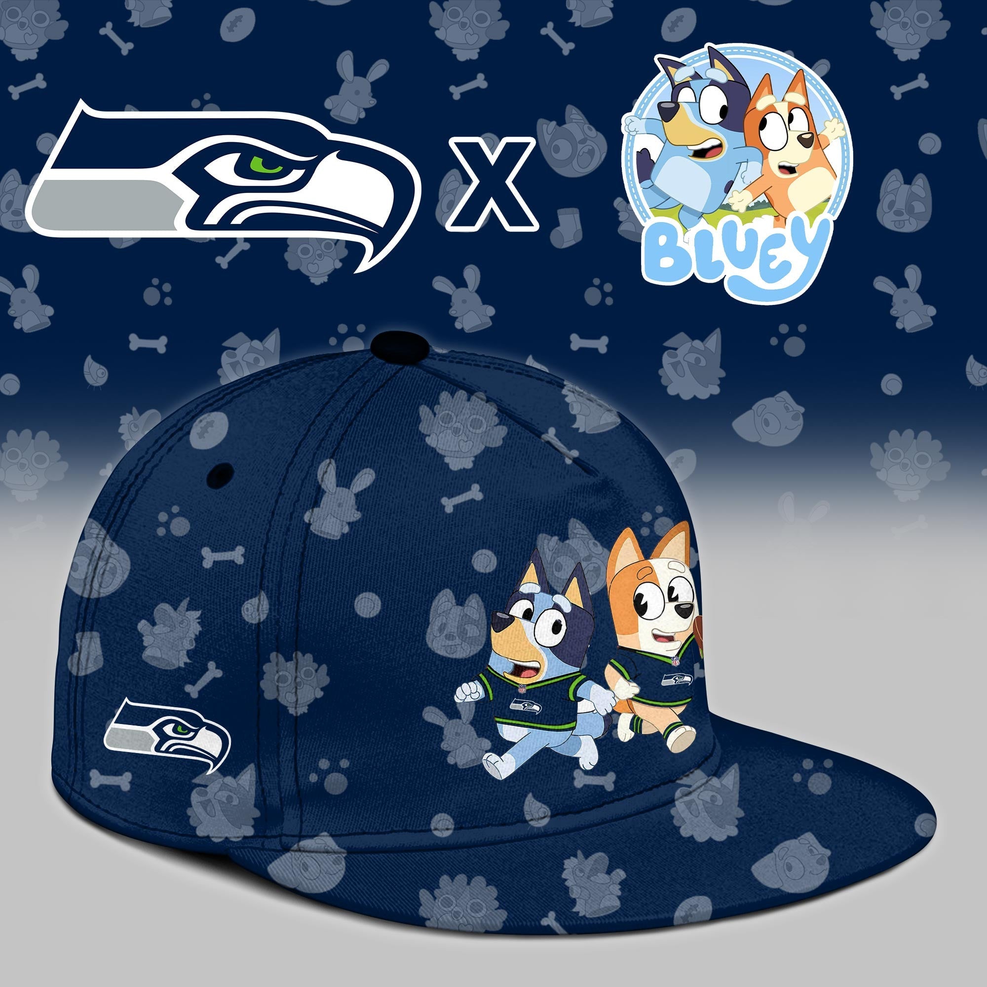 S.Seahawks x Bluey Night Limited Jersey