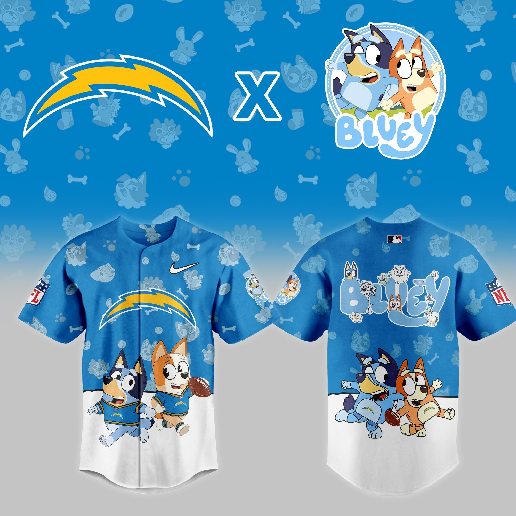 LA.Chargers x Bluey Night Limited Jersey