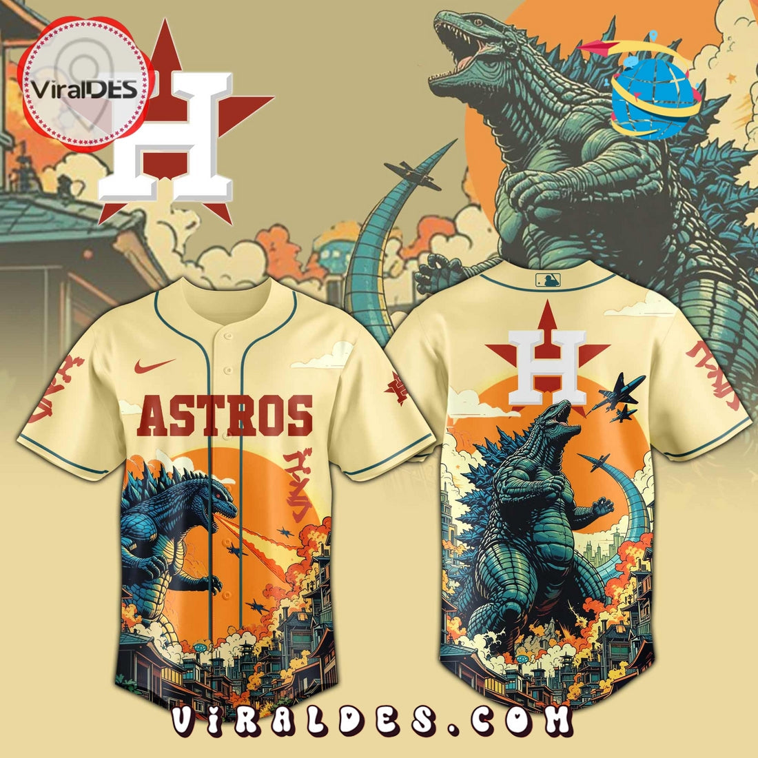 Houston Astros Godzilla Limited Edition Jersey