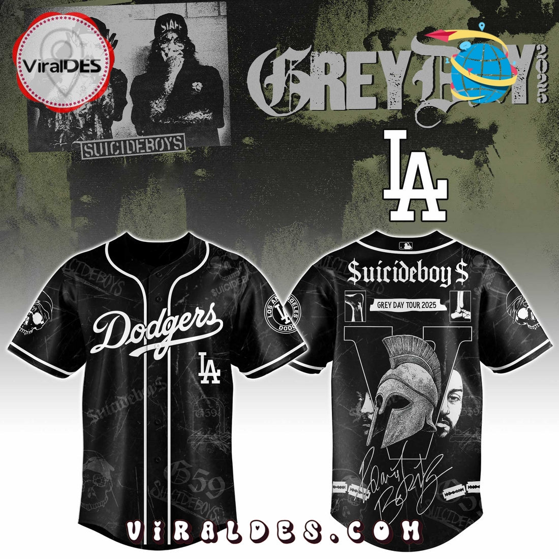 Los Angeles Dodgers MLB x Suicideboys G59 Baseball Jersey