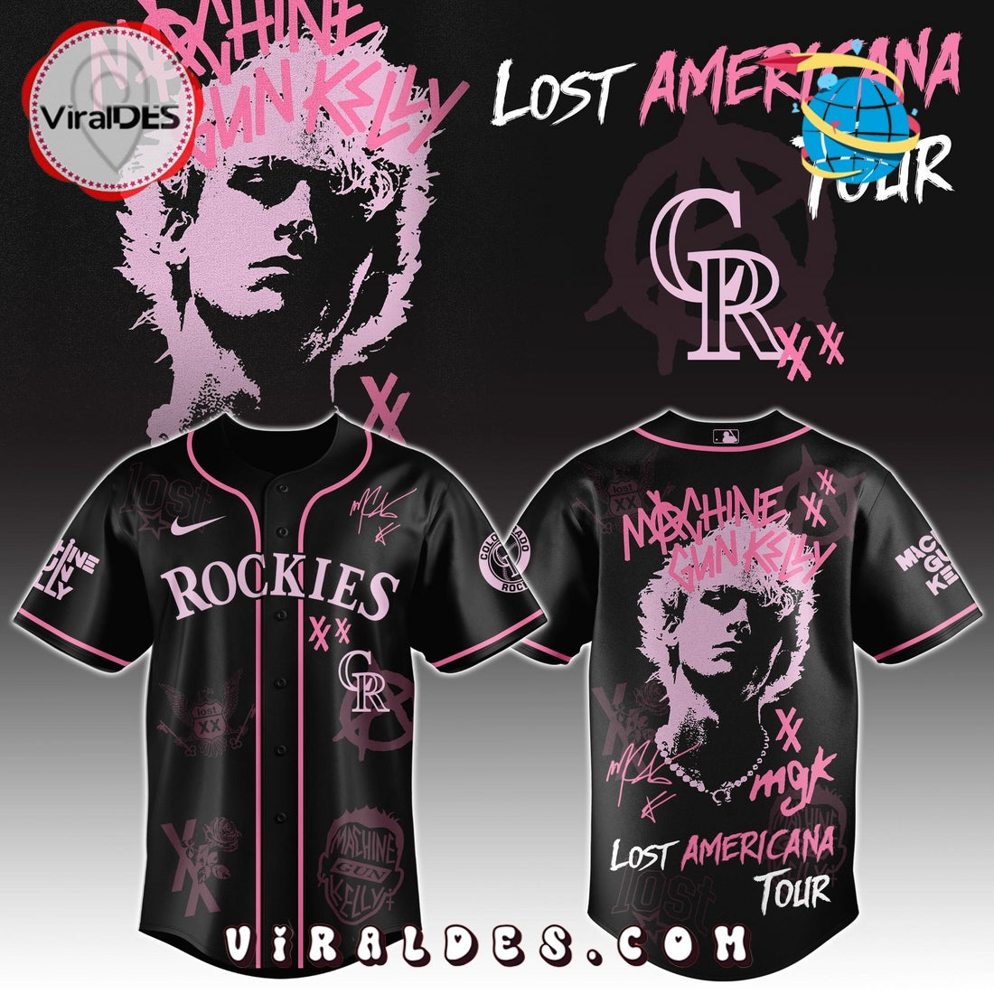 MGK x Colorado Rockies Men's Baseball Jersey - Limited