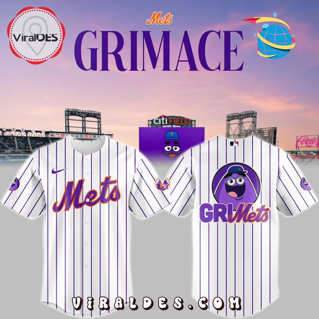 New York Mets x Grimace Baseball Jersey