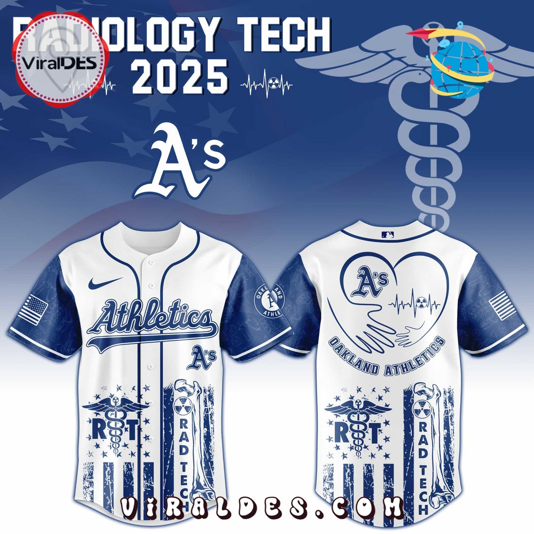 Oakland Athletics MLB x Radiology Tech Night Jersey