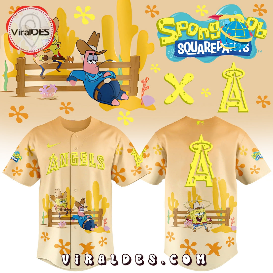 Spongebob Squarepants MLB Los Angeles Angels Baseball Jersey