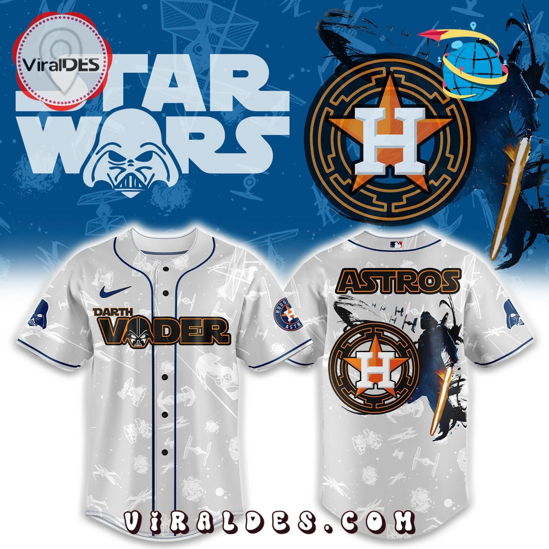 Star Wars x Houston Astros Night Baseball Jersey
