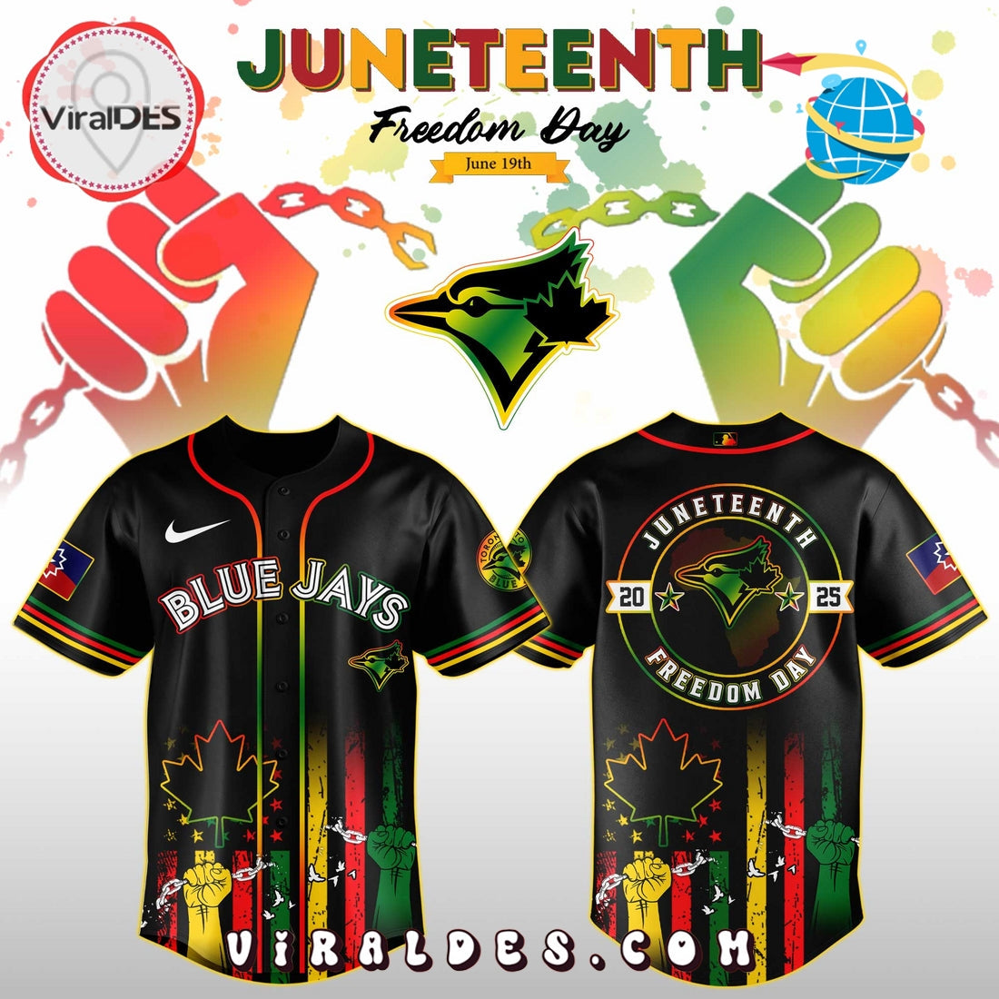 Toronto Blue Jays x Juneteenth Day Jersey