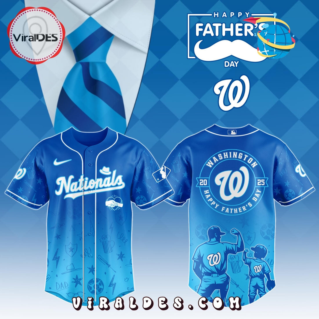 Washington Nationals Father's Day Baseball Jersey