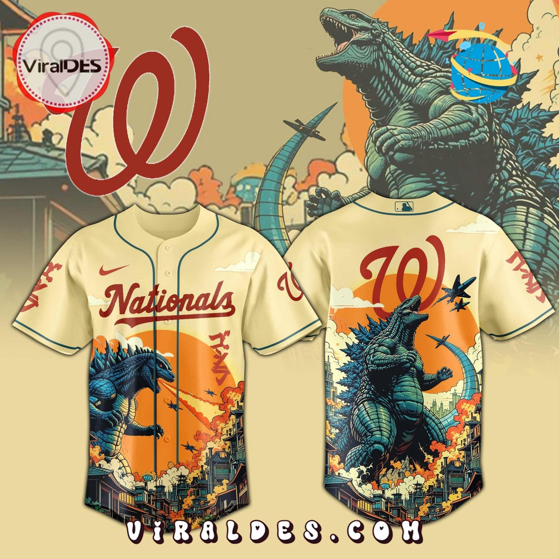 Washington Nationals Godzilla Limited Edition Jersey