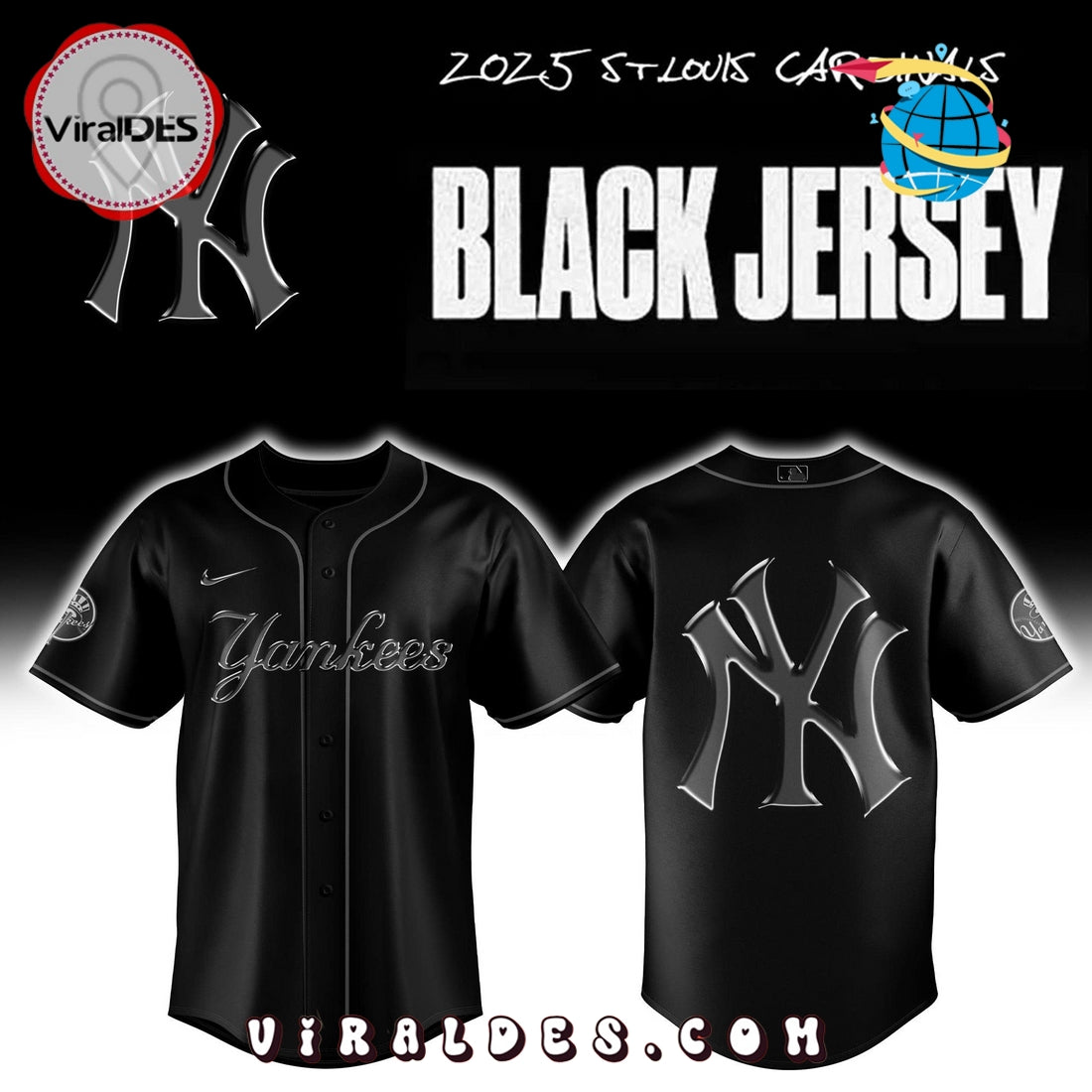 Yankees Back to Black Baseball Jersey